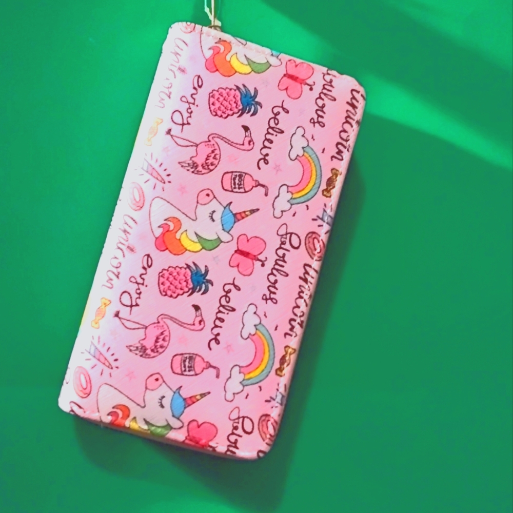 Cute unicorn wallet/wristlet